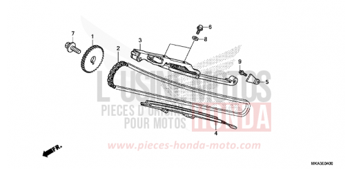 CHAINE A CAMES/TENDEUR NC750XDH de 2017